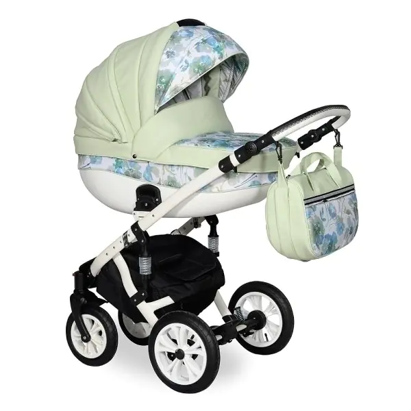 Детская коляска Indigo Madonna Lux 2 в 1, экокожа — главный ракурс