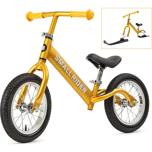 Беговел на лыжах Small Rider Foot Racer Air 2 в 1, Зеленый Металлик — главный ракурс
