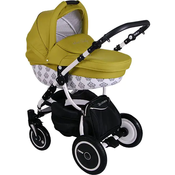 Детская коляска 2 в 1 Lonex Speedy Sweet Baby 2 с узорами и стразами — главный ракурс