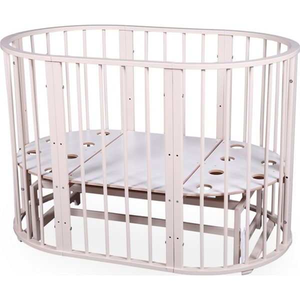 Овальная детская кроватка Nastella Baby Molly 7 в 1, поперечный маятник — фото 10