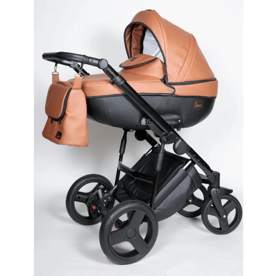 Детская коляска Jaxee Ester Ecco 3 в 1, экокожа — главный ракурс