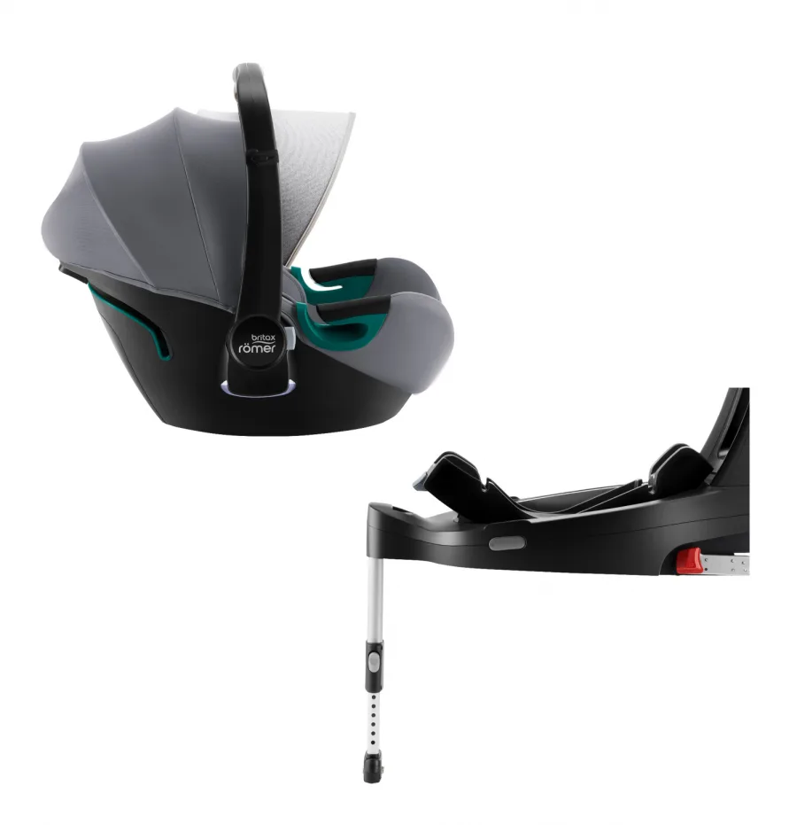 Детское автокресло Romer & Britax Baby-Safe iSense с базой Flex Base iSense, Frost Grey — главный ракурс