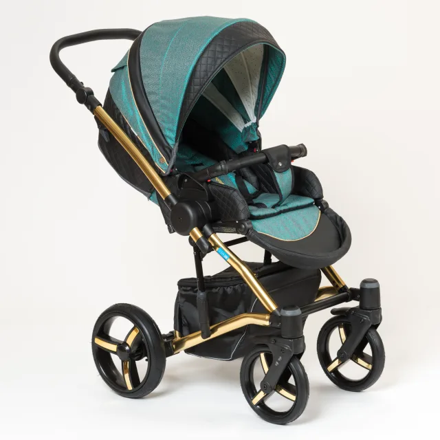 Детская коляска Mr Sandman West-East Gold 2 в 1, ткань+эко-кожа — фото 4