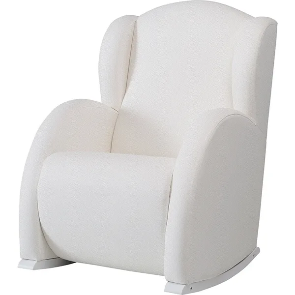 Кресло-качалка Micuna Mini Wing Flor, Leatherette white искусственная кожа — главный ракурс