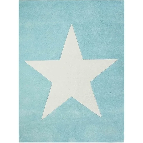 Шерстяной ковер в детскую Lorena Canals Wool Star, голубой WS-2 — главный ракурс