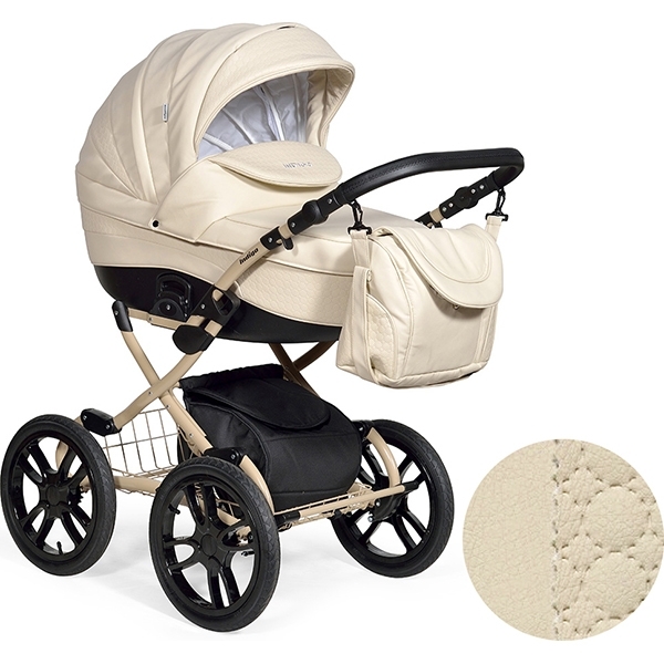 Детская коляска Indigo 18 Special Plus 14" 2 в 1, ткань + эко-кожа — фото 16