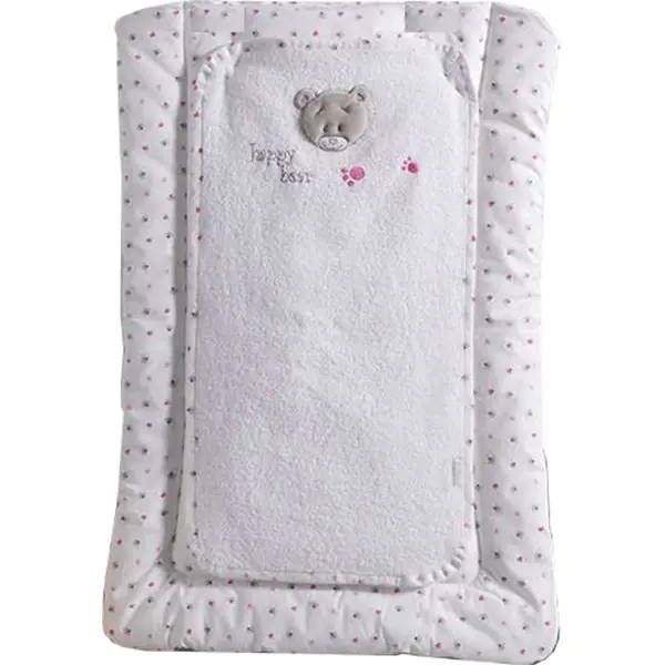 Пеленальный матрасик Kidboo, Blossom Linen White — главный ракурс