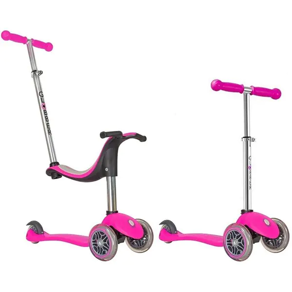 Самокат Y-Scoo RT Globber My Free New Technology Seat 4 в 1 с блокировкой колес, Blue — главный ракурс