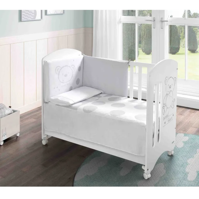 Детская кроватка Micuna Sweet Bear Basic с матрасом Sleepy — фото 3