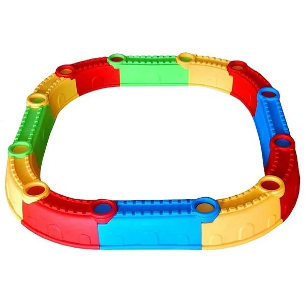 Песочница RT Стена Замка Kinderway разноцветная 112х192 см, 12 элементов арт. 01-119, разноцветный — главный ракурс