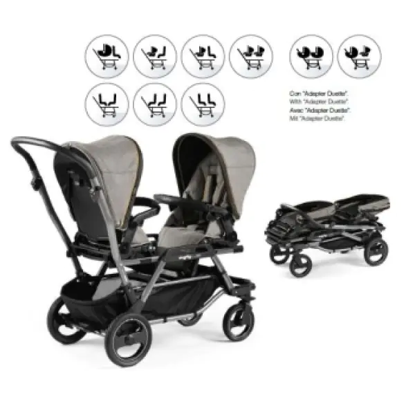 Детская прогулочная коляска для двойни Peg-Perego Duette Pop-Up Completo — фото 2