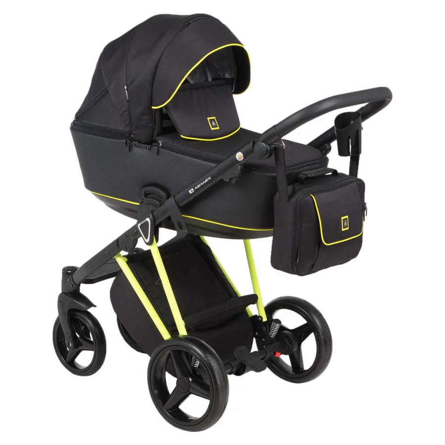 Детская коляска Adamex Cristiano Fluo 3 в 1, Green — главный ракурс