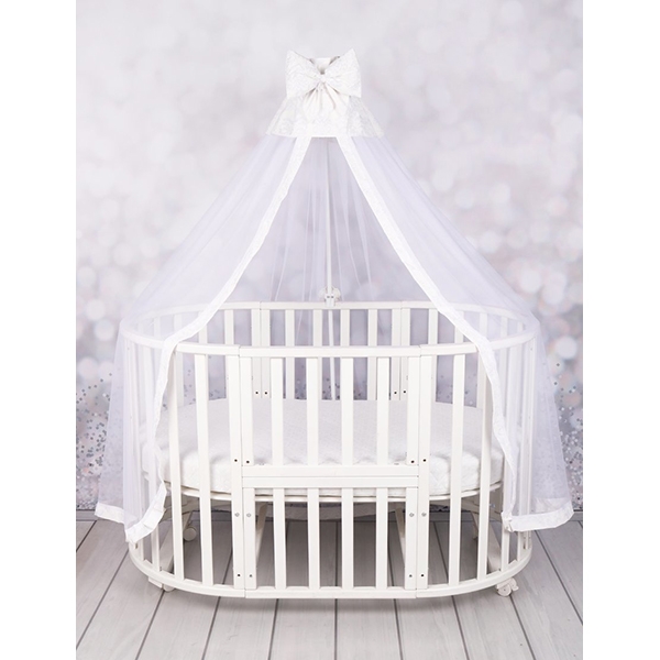 Балдахин с рюшем для кроватки AmaroBaby Moonlight 150x300 см — фото 1