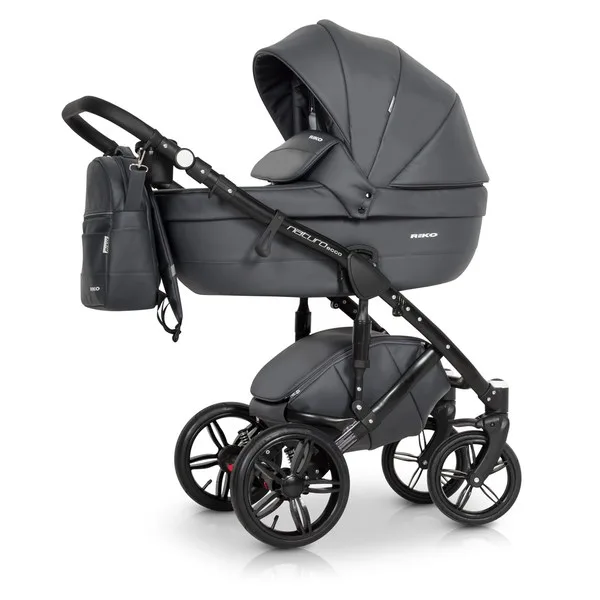 Детская коляска Riko Naturo Ecco 3 в 1, экокожа — главный ракурс