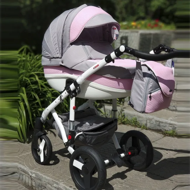 Детская коляска BeBe-Mobile Movo R 2 в 1, ткань+эко-кожа — фото 27
