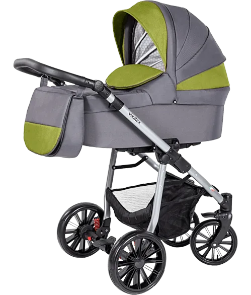 Детская коляска Vikalex Fiastra 3 в 1, Olive — главный ракурс