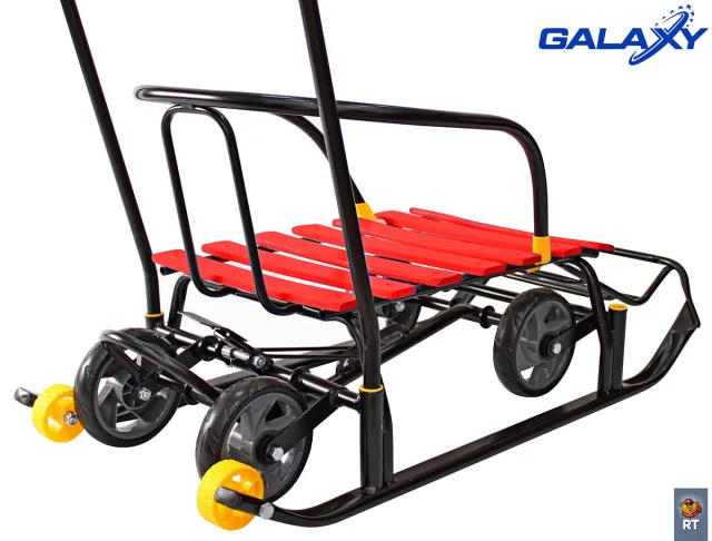 Снегомобиль Snow Galaxy Black Auto на больших мягких колесах — фото 4