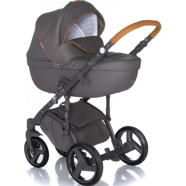 Детская коляска BeBe-Mobile Ravenna Deluxe 3 в 1, экокожа — главный ракурс