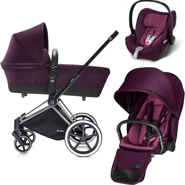 Детская коляска Cybex Priam Lux 3 в 1, шасси City Light Chrome, Autumn Gold — главный ракурс