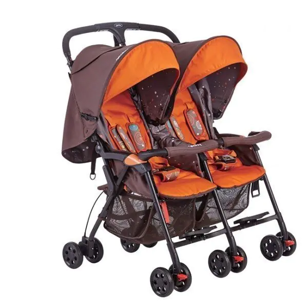 Детская прогулочная коляска для двойни Geoby SD593E — главный ракурс