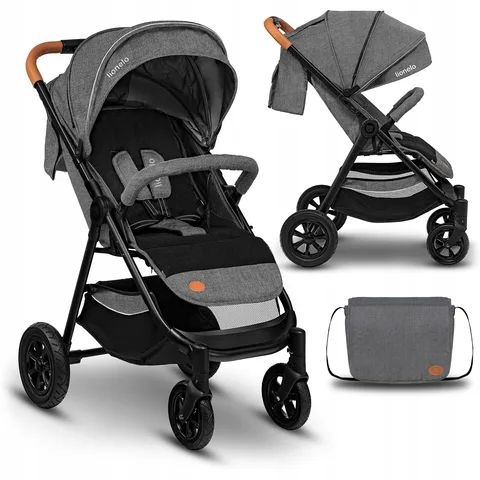 Детская прогулочная коляска Lionelo Lo-Bell, Graphite — главный ракурс
