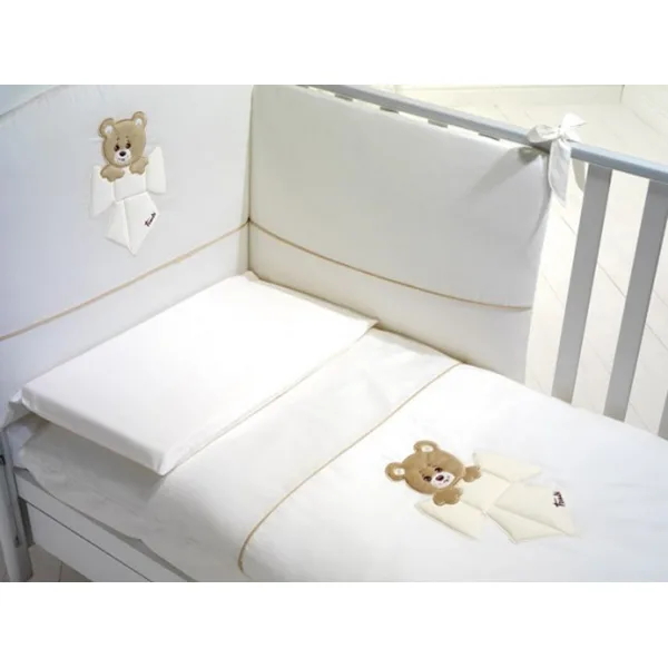 Комплект постели в кроватку Baby Expert Trudino by Trudi, 4 предмета, Белый — главный ракурс