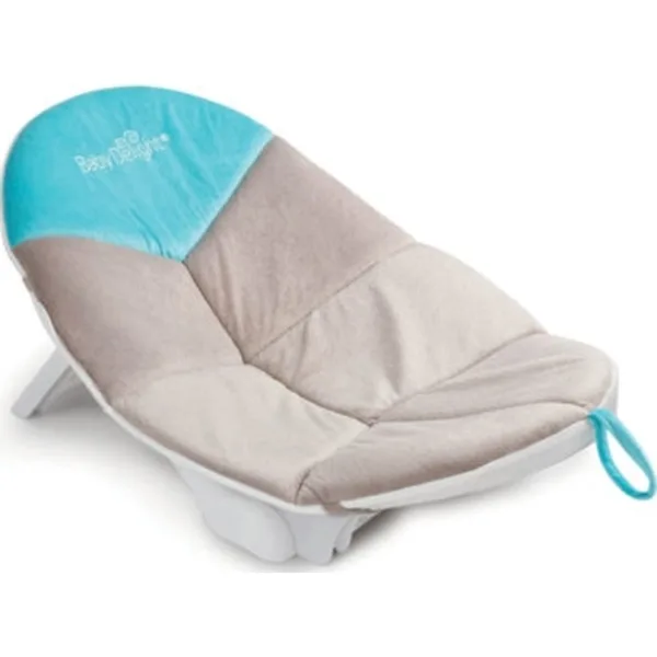 Шезлонг для купания Baby Delight Snuggle Nest Cushi, Бежевый-голубой — главный ракурс