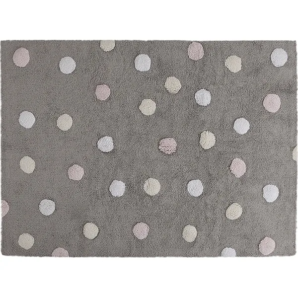 Ковер в детскую Lorena Canals Tricolor Polka Dots, серый-голубой C-TT-2 — главный ракурс