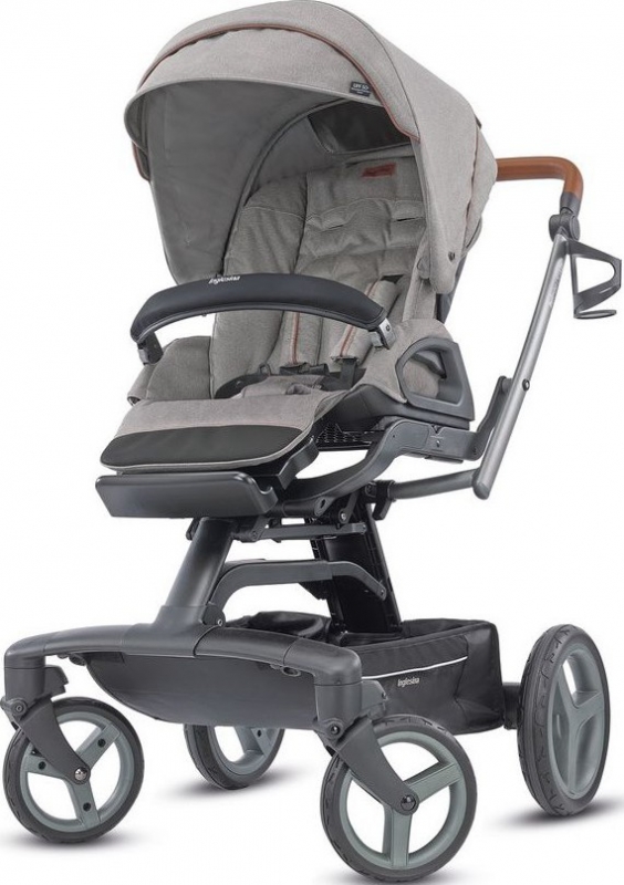 Детская коляска Inglesina Quad System 2 в 1 на шасси Quad Titanium Black Cognac — фото 4