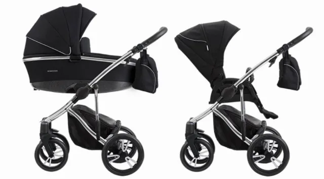 Детская коляска Bebetto Bresso Premium Class Silver 2020 2 в 1 — фото 1
