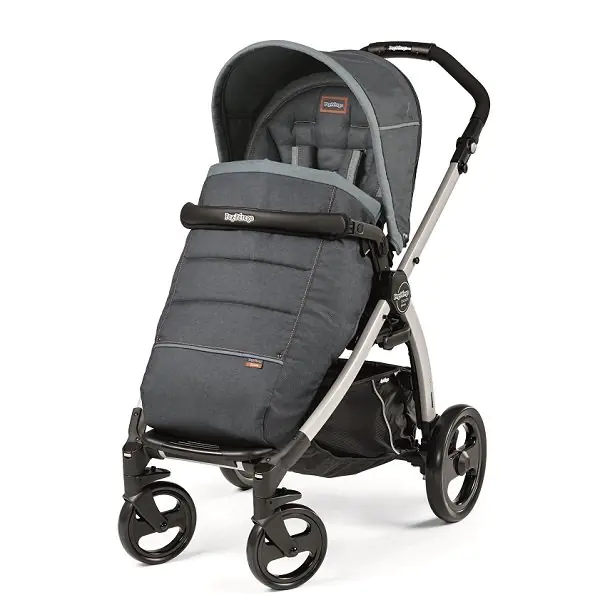 Детская прогулочная коляска Peg-Perego Book S Plus Pop-Up, шасси Jet, Aquamarine — главный ракурс