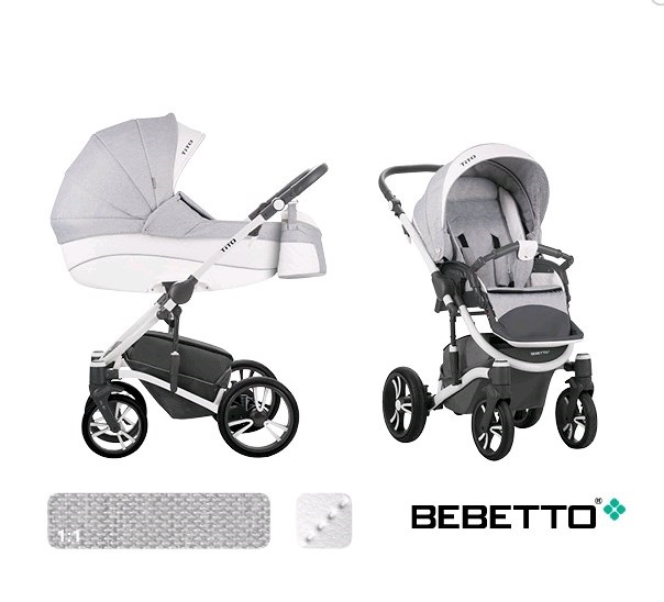 Детская коляска Bebetto Tito Chanel 2 в 1, ткань+эко-кожа — фото 9