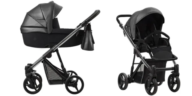 Детская коляска Bebetto Nitello Shine 2 в 1, эко-кожа + ткань — фото 23