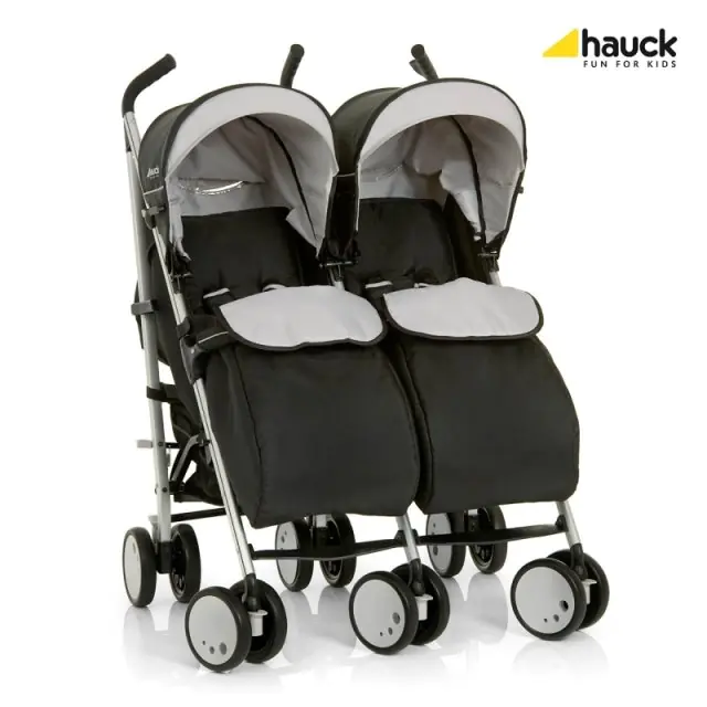 Детская коляска-трость для двойни Hauck Torro Duo Black, с рождения — главный ракурс