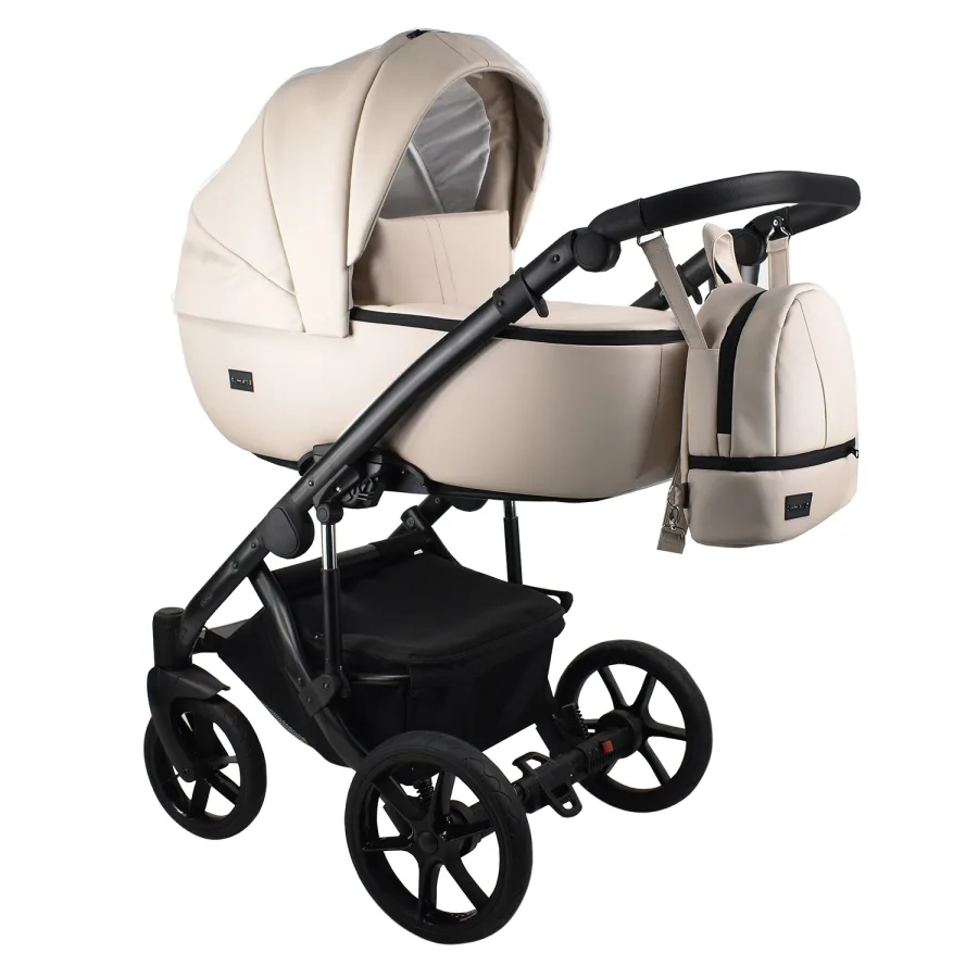 Детская коляска Bexa Air Ecco 2 в 1, 01 бежевая кожа — главный ракурс
