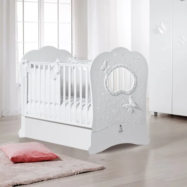 Детская кроватка Feretti FMS Charme Oblo Brillante, продольный маятник — фото 3