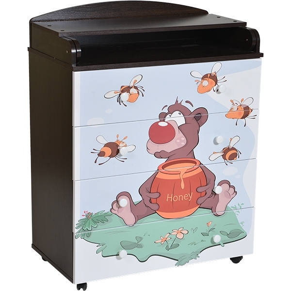 Пеленальный комод Кедр Fantasia Little Bee, 4 ящика — фото 5