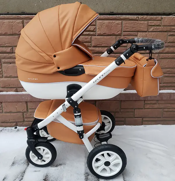 Детская коляска Riko Bruno (Brano) 3 в 1, экокожа — главный ракурс