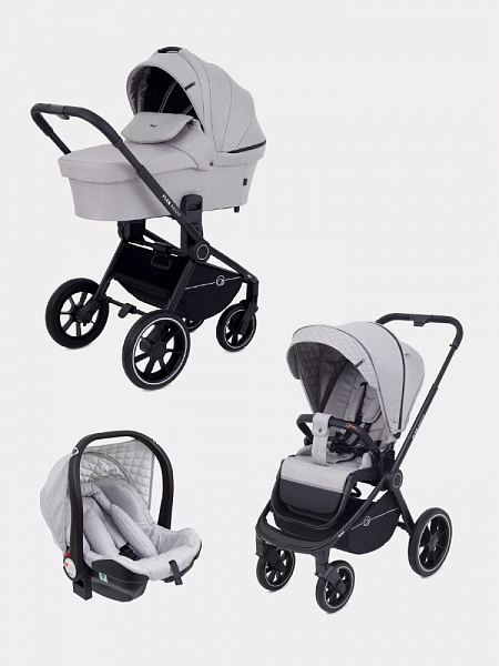 Детская коляска Rant Flex Grand PU 2022 3 в 1 на черной раме — фото 22