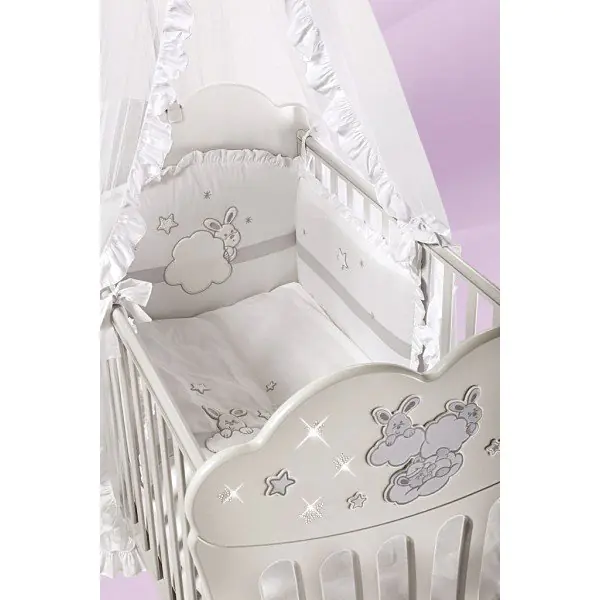 Комплект постельного белья для колыбели Feretti Baby Beddings Culla Etoile 5 предметов, Rose — главный ракурс