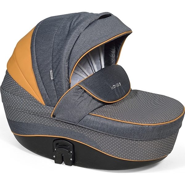 Детская коляска Indigo 18 Special Plus 14" 2 в 1, ткань + эко-кожа — фото 7