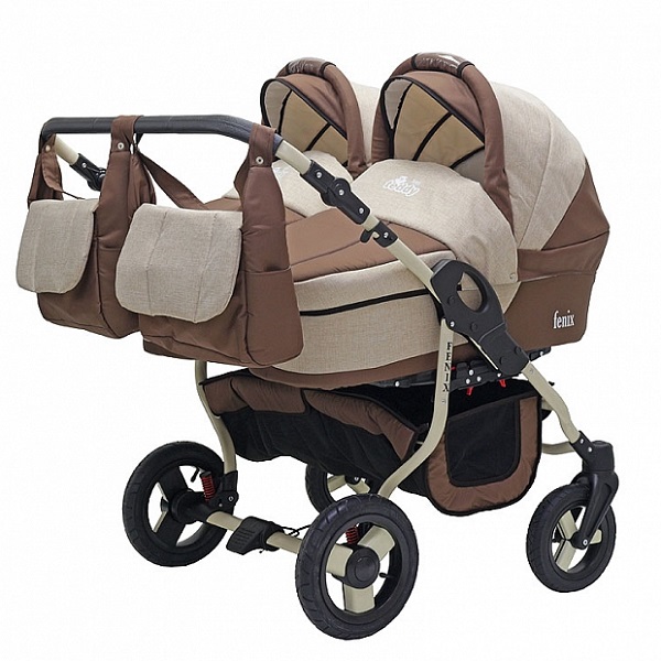 Детская коляска для двойни Teddy (BartPlast) Fenix Duo 2 в 1 — фото 11
