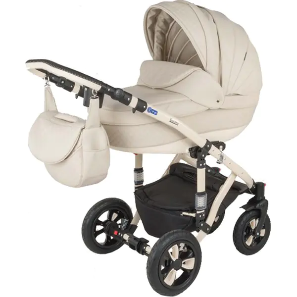 Детская коляска BeBe-Mobile Toscana Ecco 2 в 1, 100 % экокожа — главный ракурс