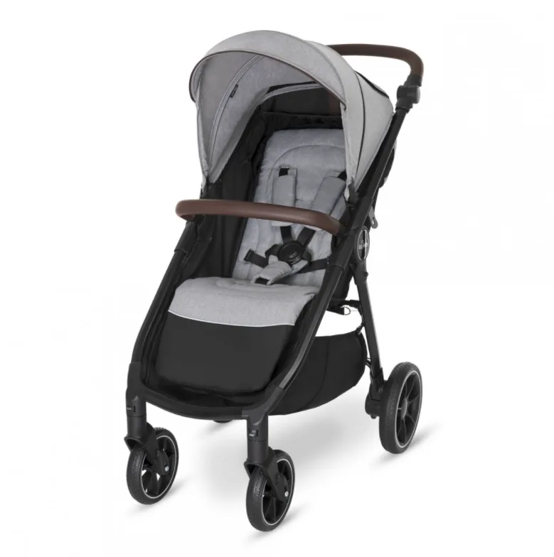 Детская прогулочная коляска Baby Design Look 2021, silver gray — главный ракурс