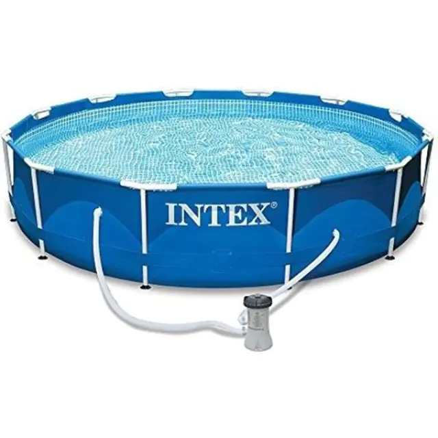Каркасный семейный бассейн Intex Интекс круглый с насосом-фильтром c28202, c56996 — фото 1