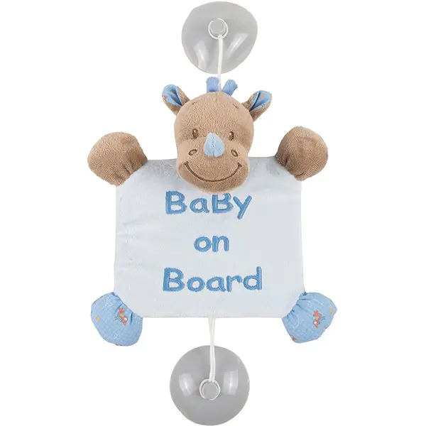 Автомобильный знак Nattou Baby on board Наттоу Беби он боард Arthur & Louis Носорог 644358 — фото 1