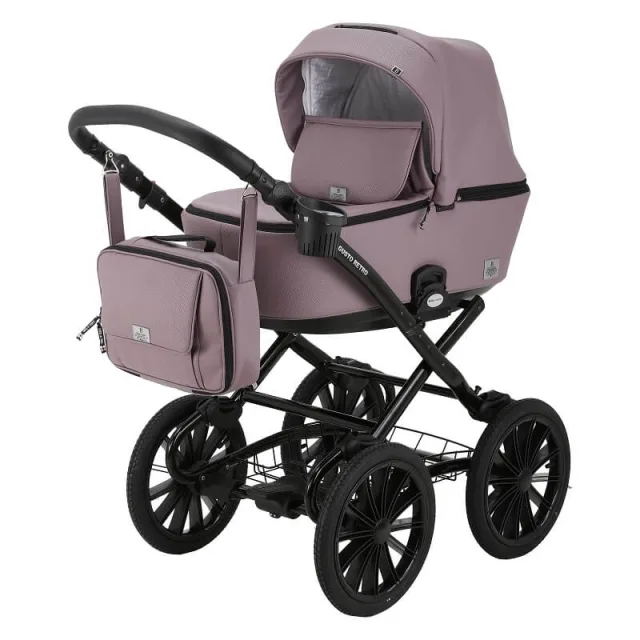 Детская коляска Bebe-Mobile Gusto Retro Deluxe 2 в 1, 100% экокожа — фото 4