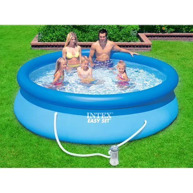 Надувной семейный бассейн Intex Easy Set Интекс Изи Сет с насосом-фильтром c56922, c56972, c28132, c28146, c56412 — фото 3