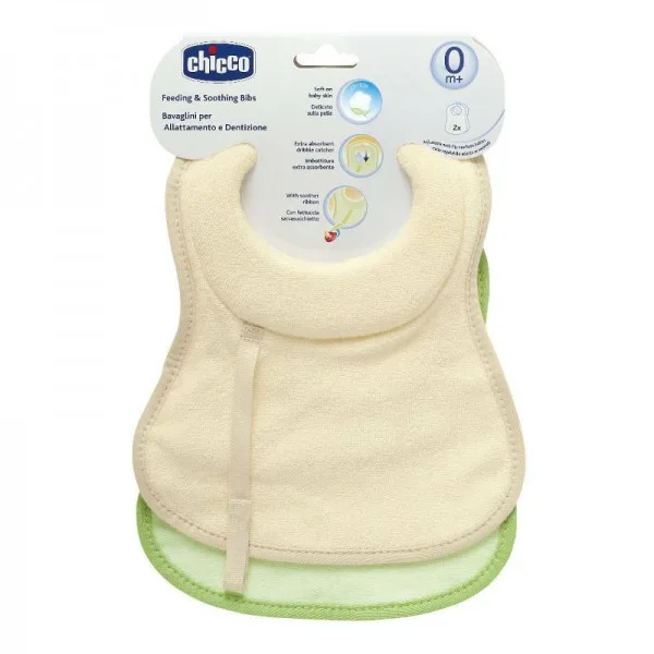 Нагрудники 0+ Chicco 310306031, 2 штуки — главный ракурс