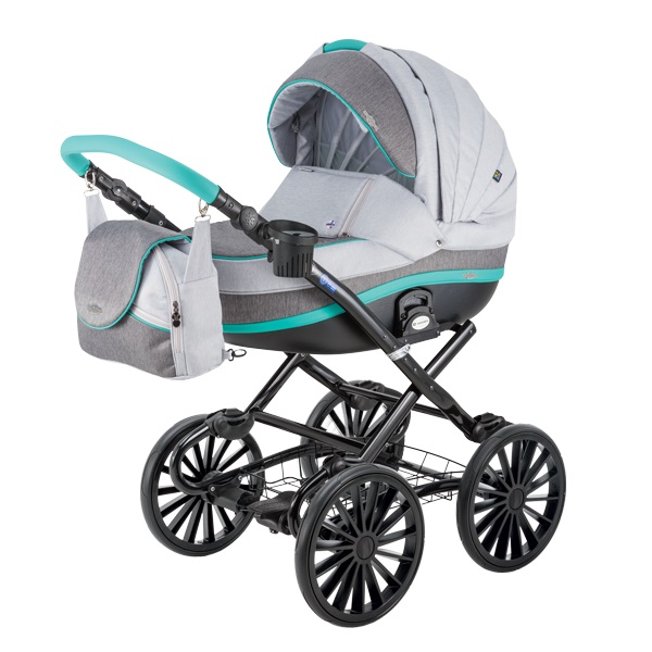 Детская коляска BeBe-Mobile Ines R 2 в 1, ткань+эко-кожа — фото 17